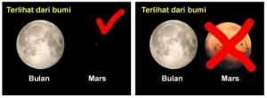 Perbandingan kenampakan Bulan dan Mars asli vs hoax
