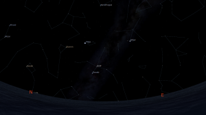 Posisi rasi Lyra dan Vega 22 April pk 3 dinihari 